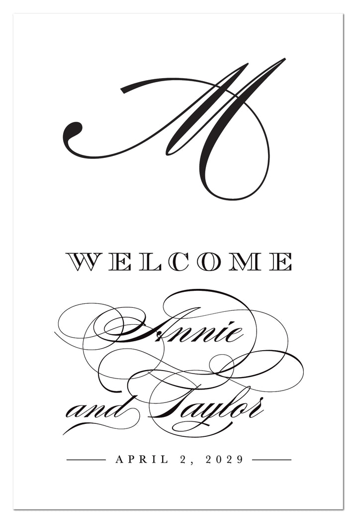 The Taylor Rehearsal Dinner Welcome Sign