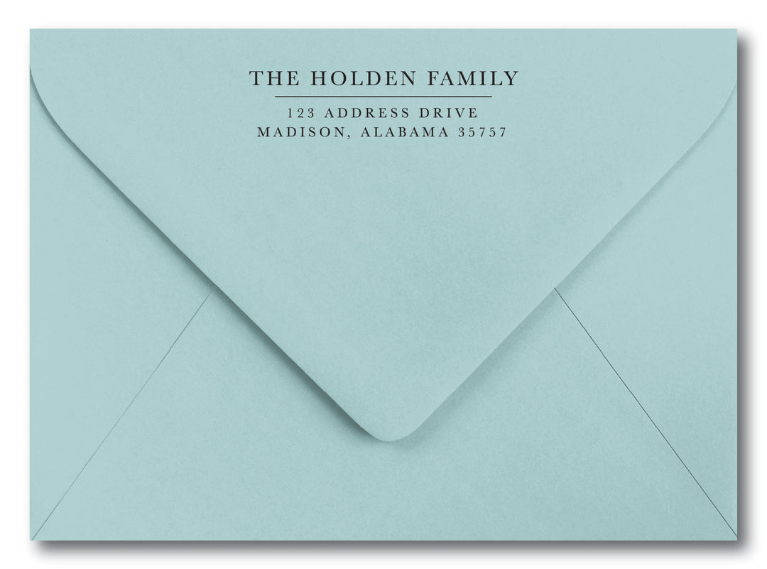 The Holden Family Return Address Stamp
