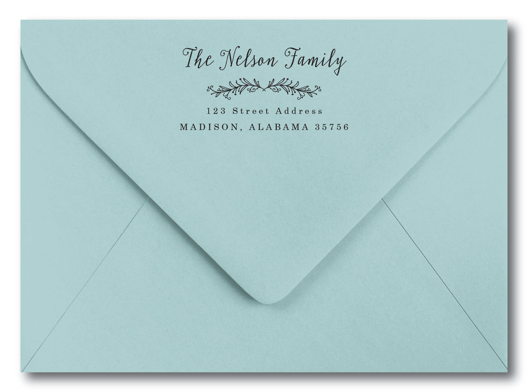 The Nelson Family Return Address Stamp