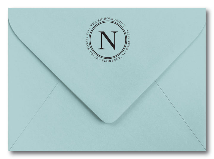 The Nichols Family Return Address Stamp