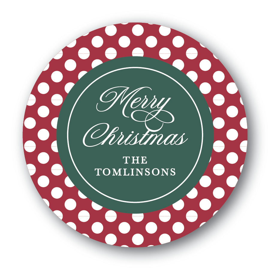 The Tomlinsons Christmas Round Sticker