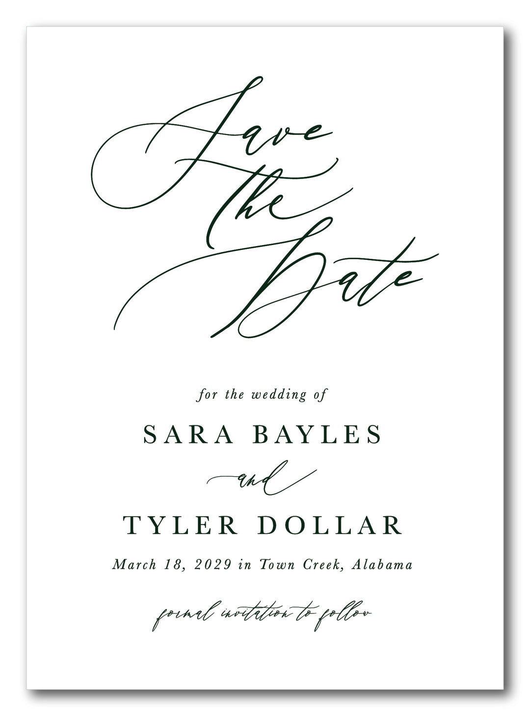 The Sara II Save The Date