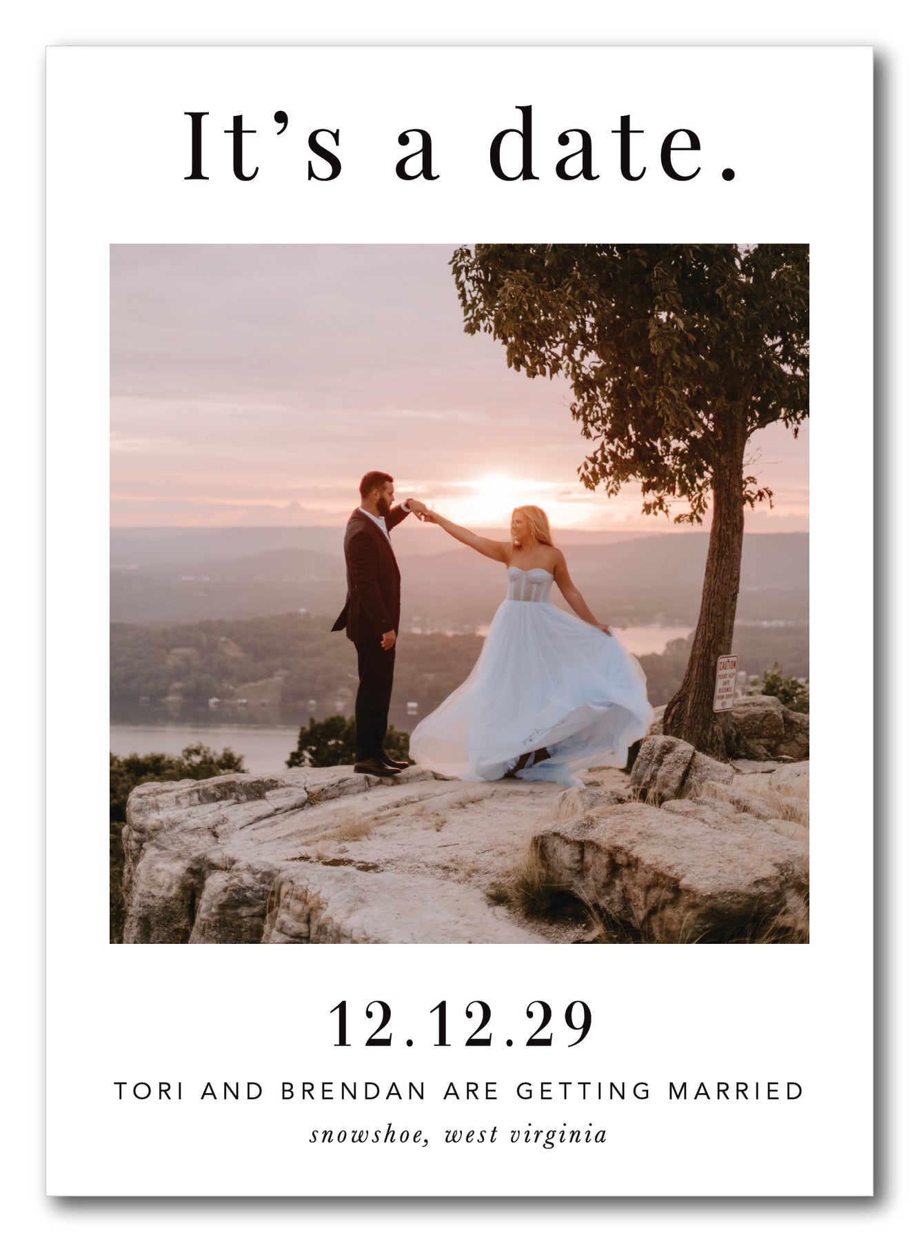 Photo Save the Date, Printed and Personalized, Minimal Save the Date Card -  Etsy