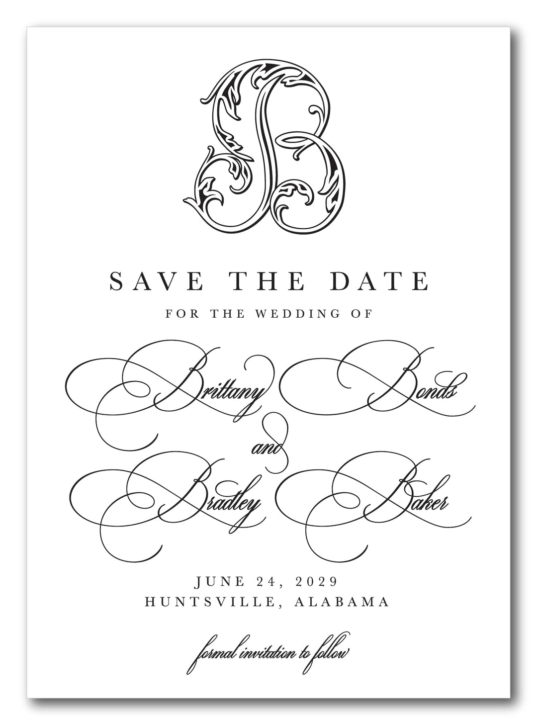 The Vine Single Initial Save The Date
