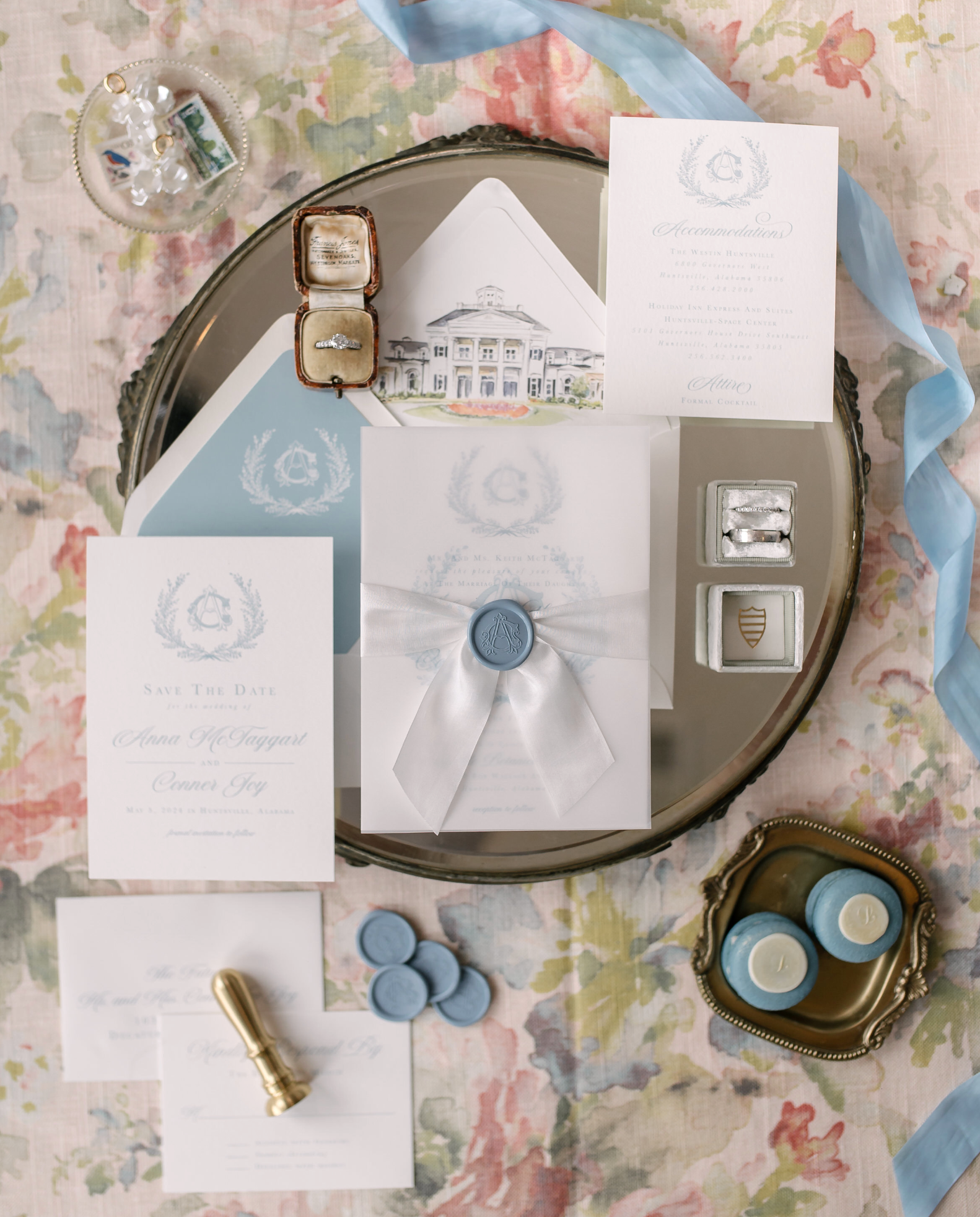 Ledgewood-Fine-Stationery-Blue-Classic-Wedding-Invitations