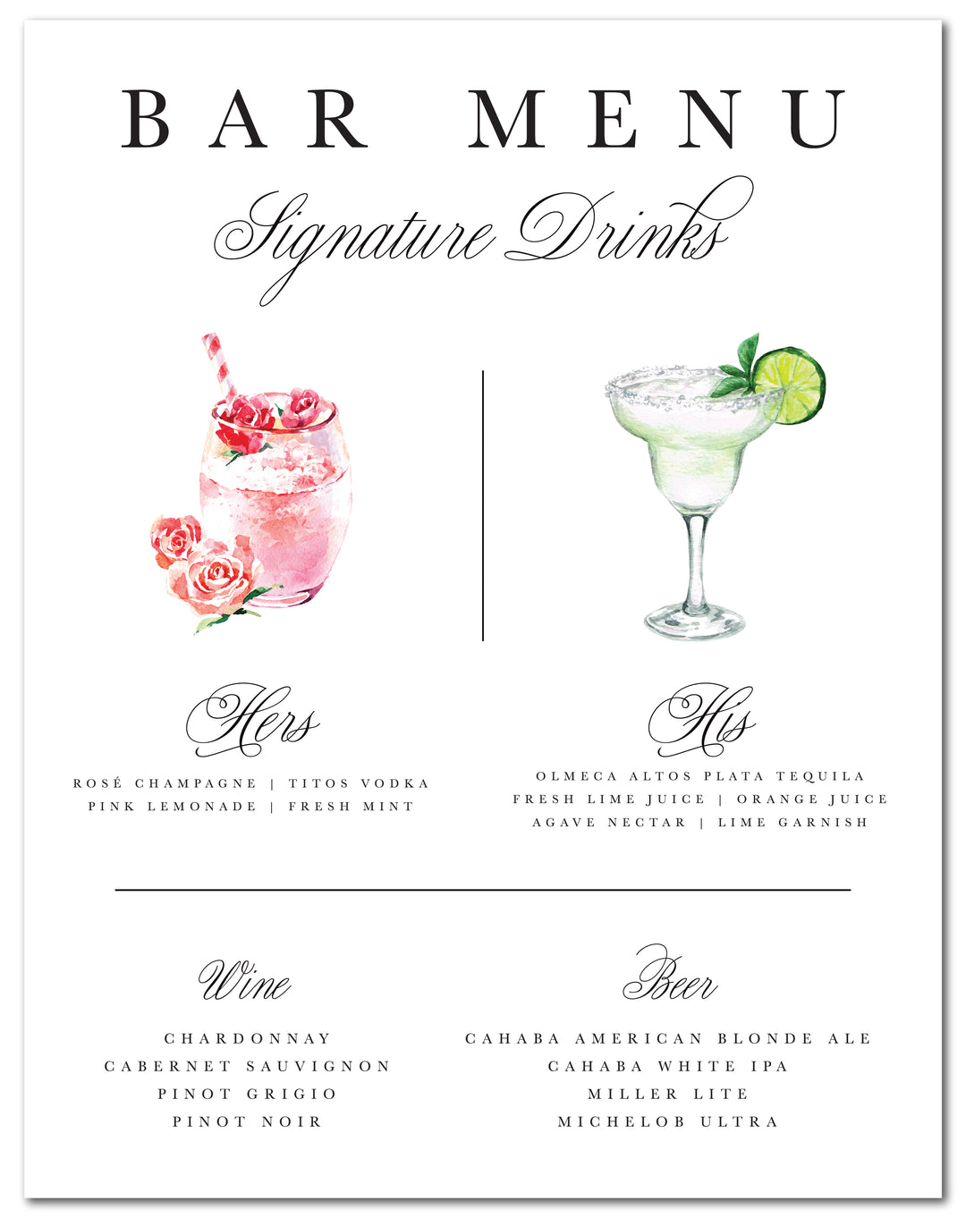 The Meredith II Drink Sign