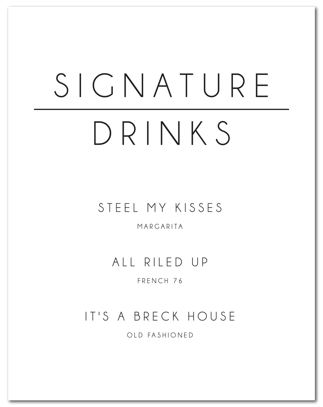 The Riley Drink Sign