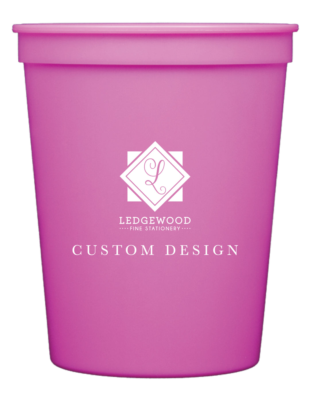Hot Pink Personalized Stadium Cup