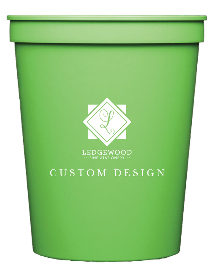 Lime Green Personalized Stadium Cup