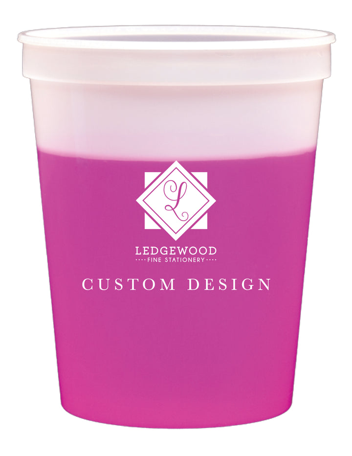 Natural to Magenta Personalized Stadium Cup