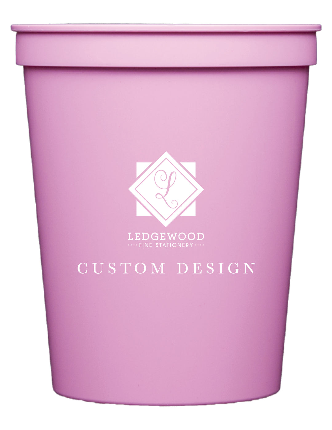 Soft Pink Personalized Stadium Cup