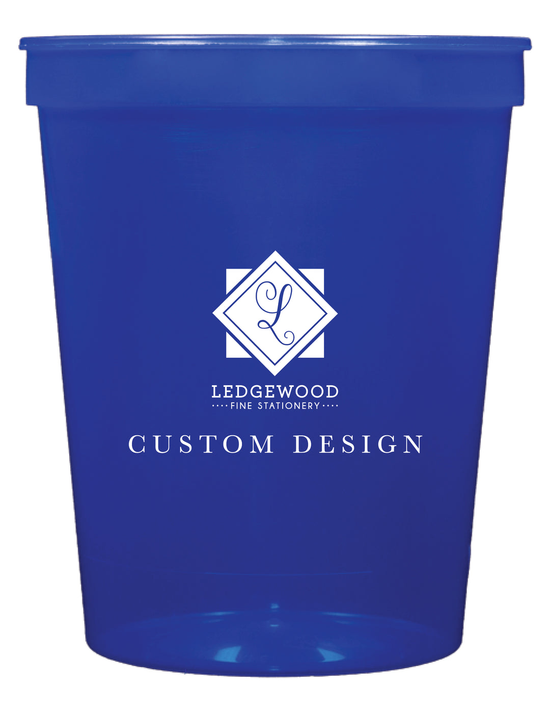 Translucent Blue Personalized Stadium Cup