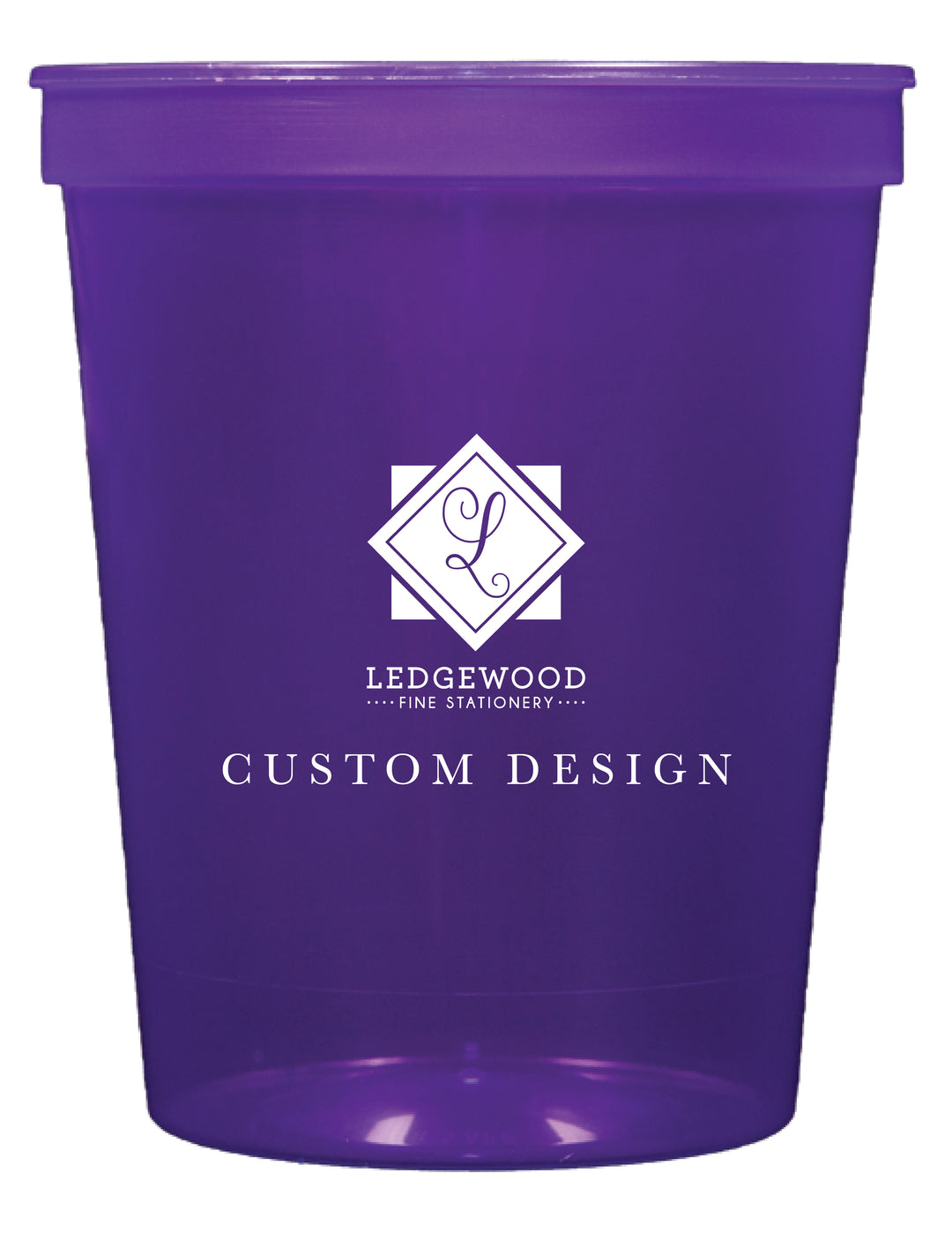 Translucent Purple Personalized Stadium Cup