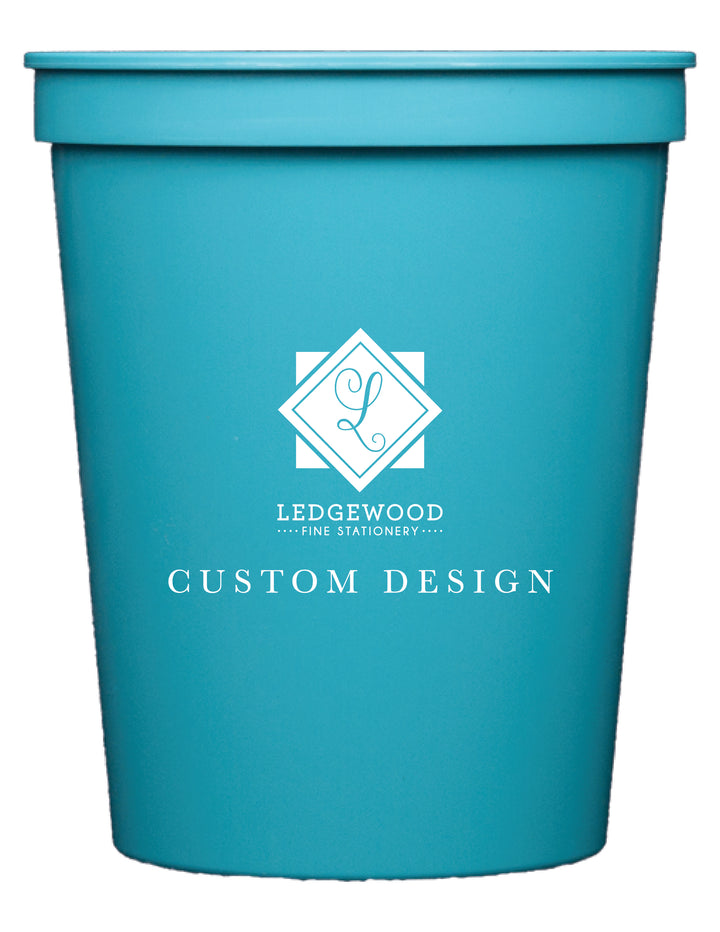 Turquoise Personalized Stadium Cup