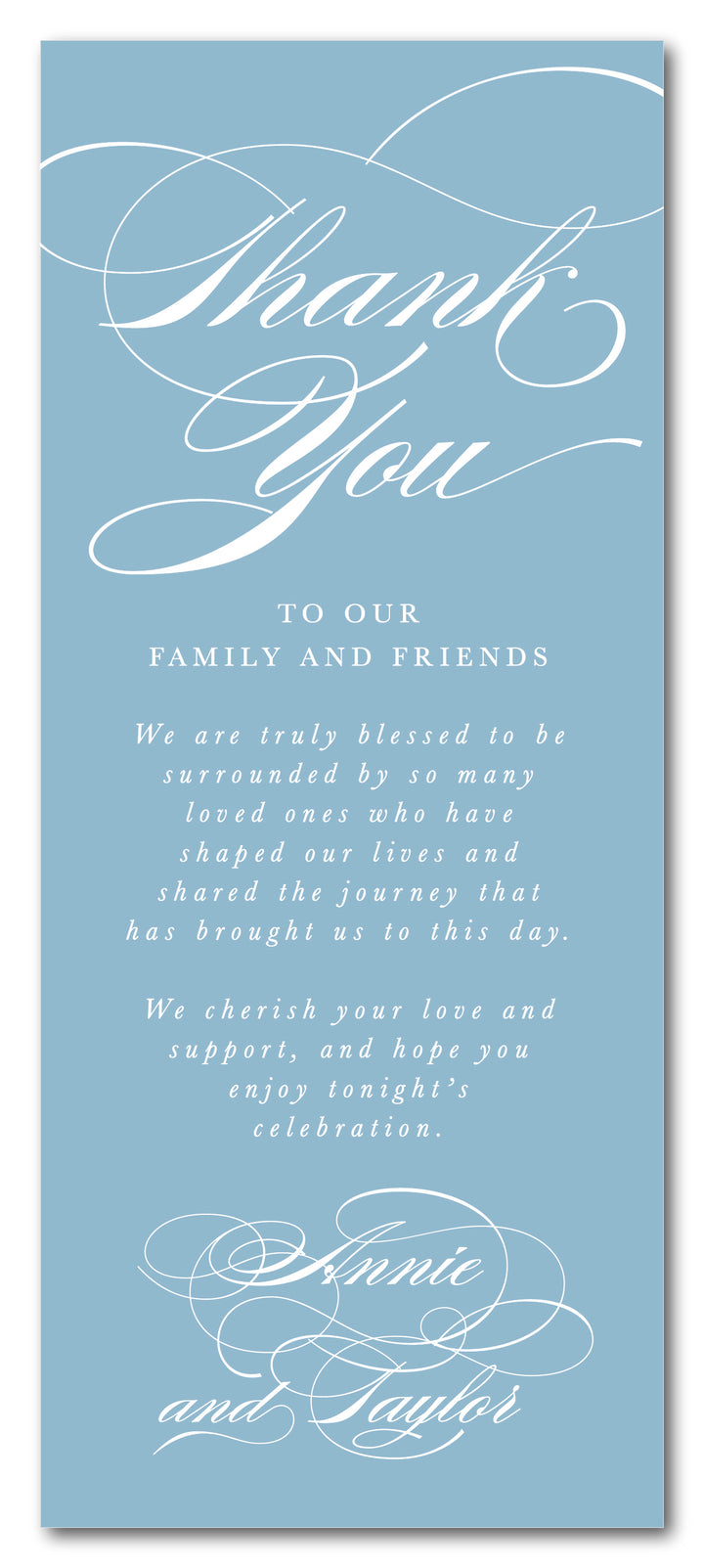 The Annie Thank You Place Setting Card