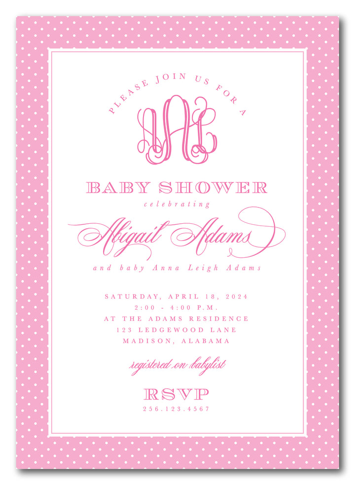 The Abigail Baby Shower Invitation