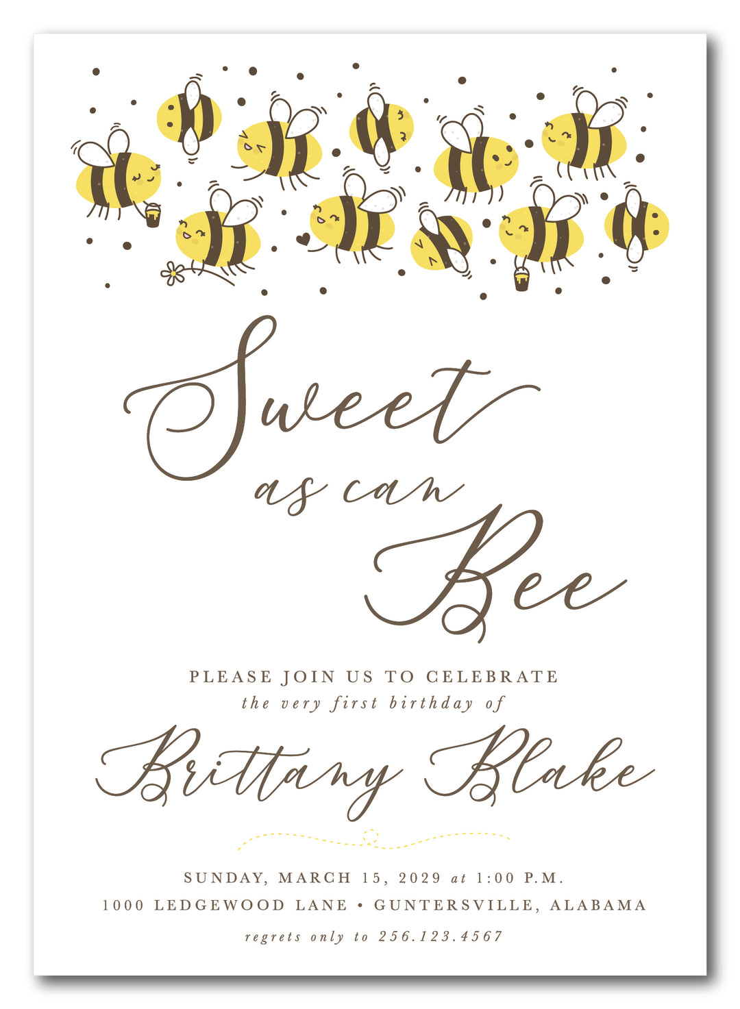 The Bee II Birthday Party Invitation