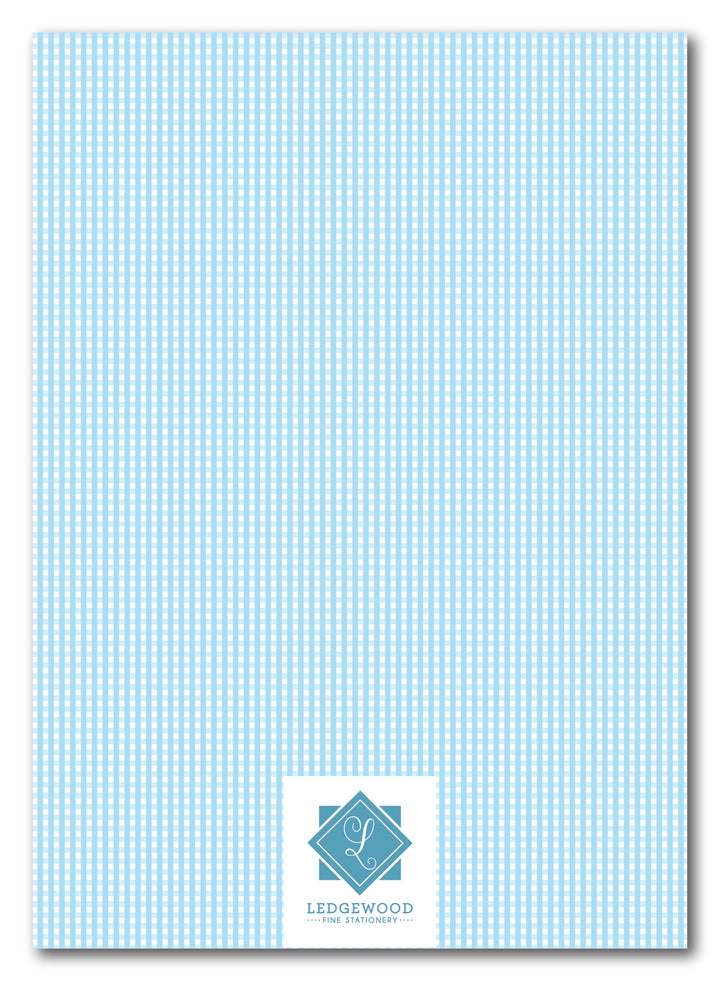 The Blue Gingham Birthday Party Invitation