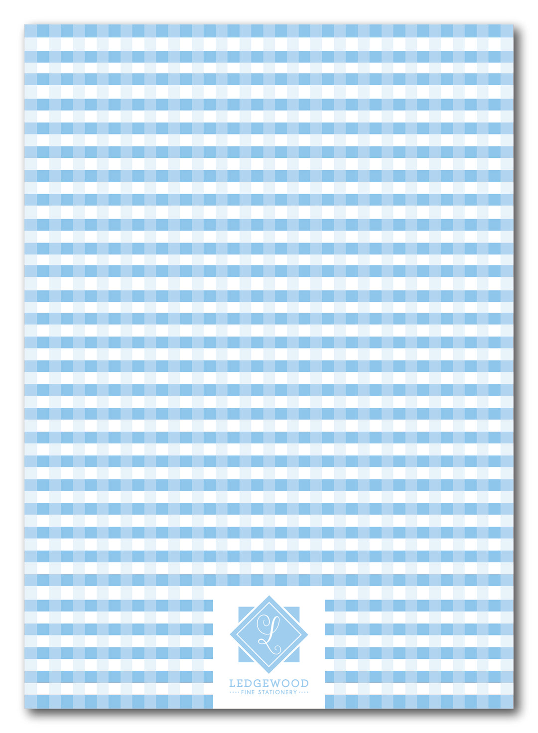 The Blue Gingham II Birthday Party Invitation