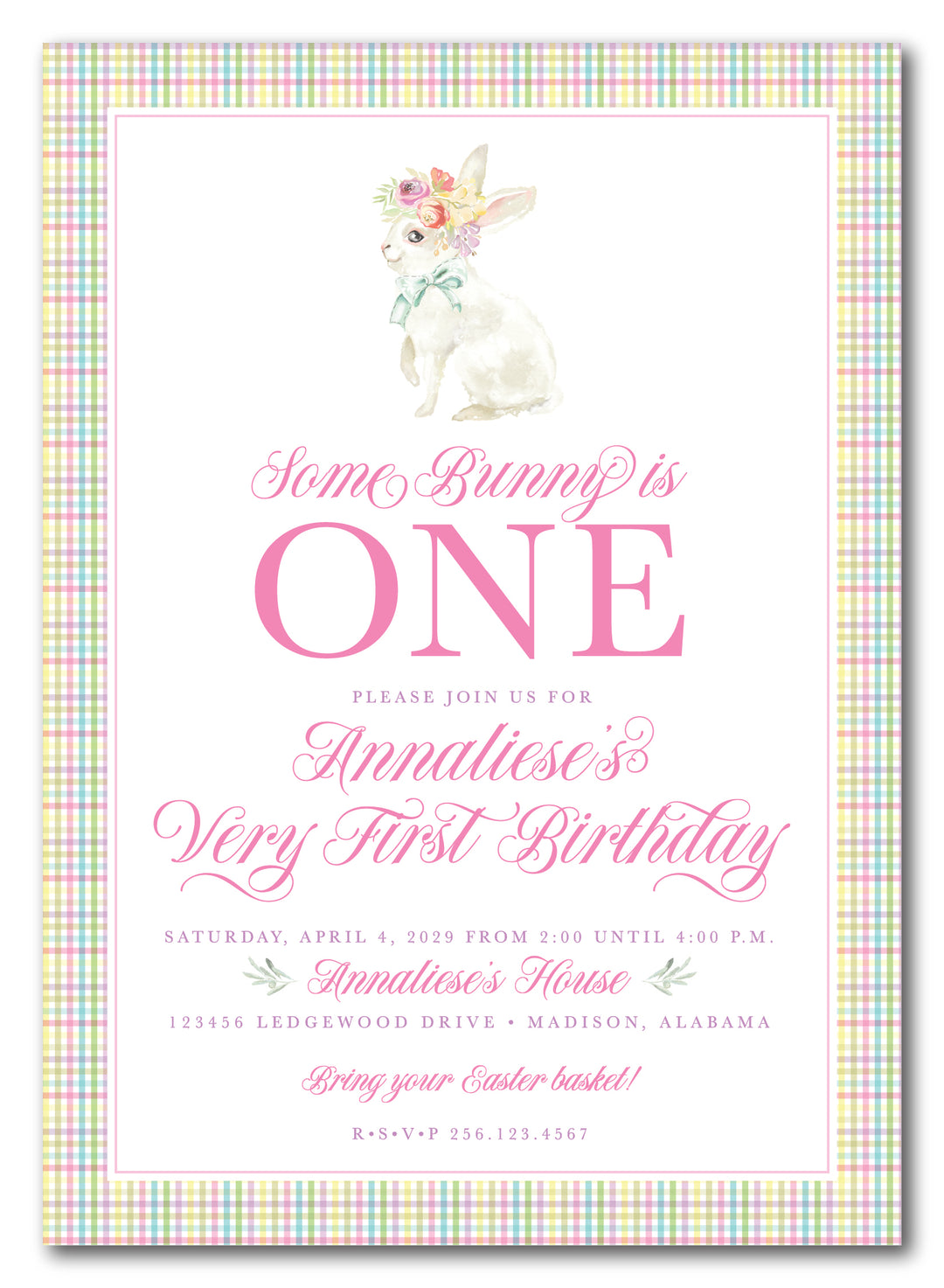 The Bunny Birthday Party Invitation
