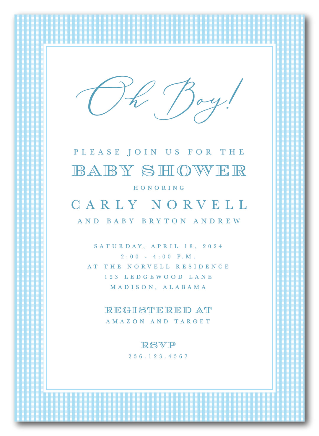 The Carly Baby Shower Invitation