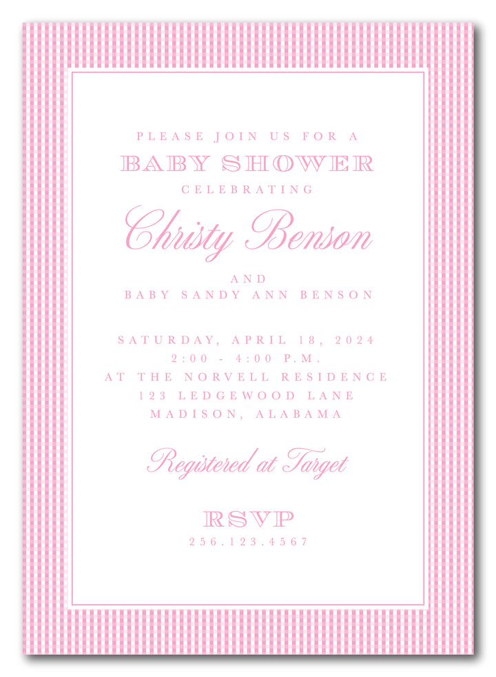 The Christy Baby Shower Invitation