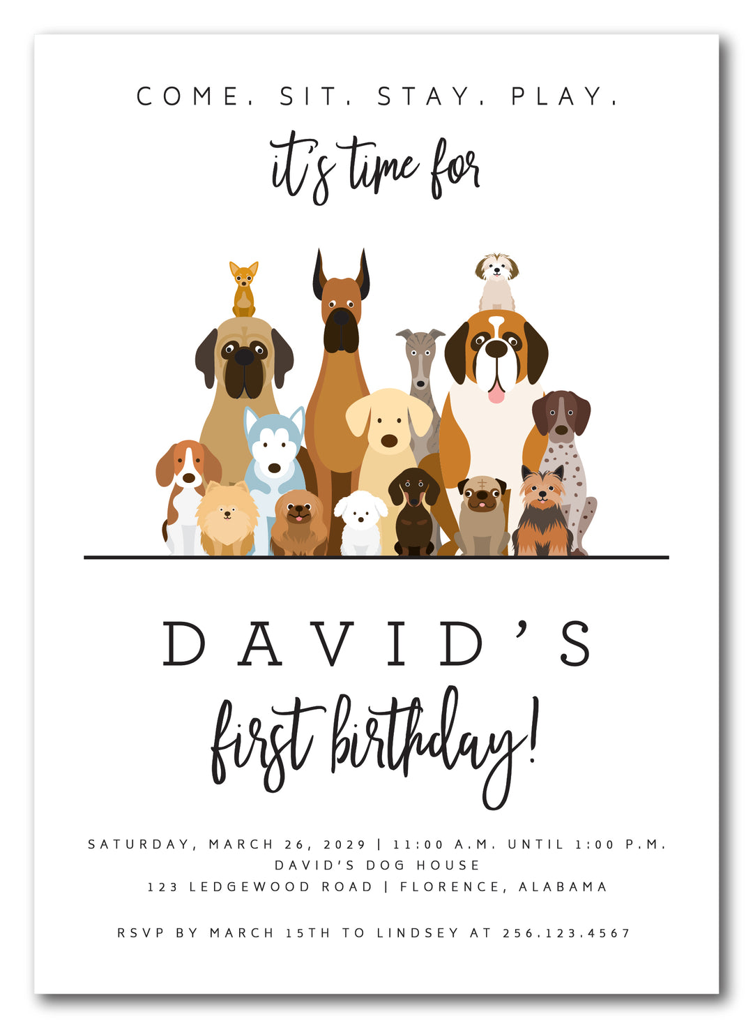 The Dog III Birthday Party Invitation