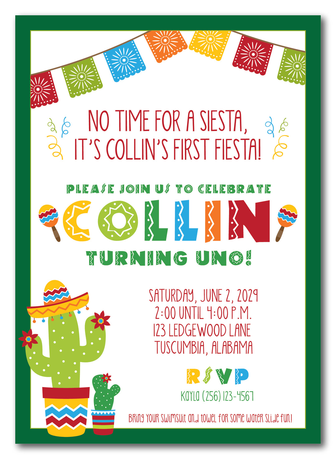The Fiesta Birthday Party Invitation