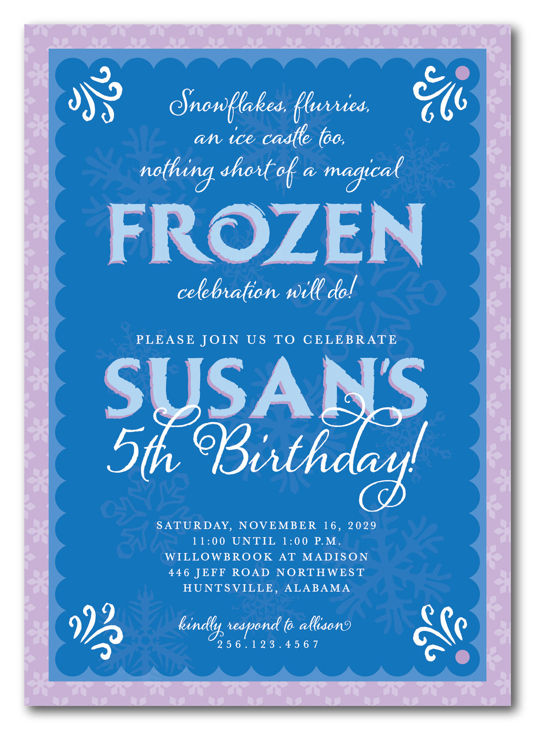 The Frozen Birthday Party Invitation
