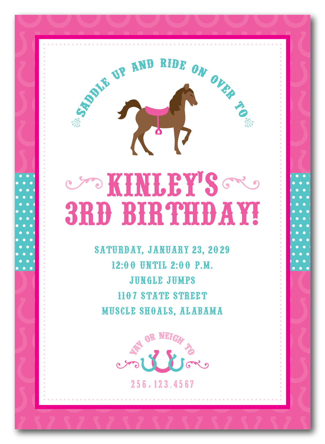 The Horse Birthday Party Invitation