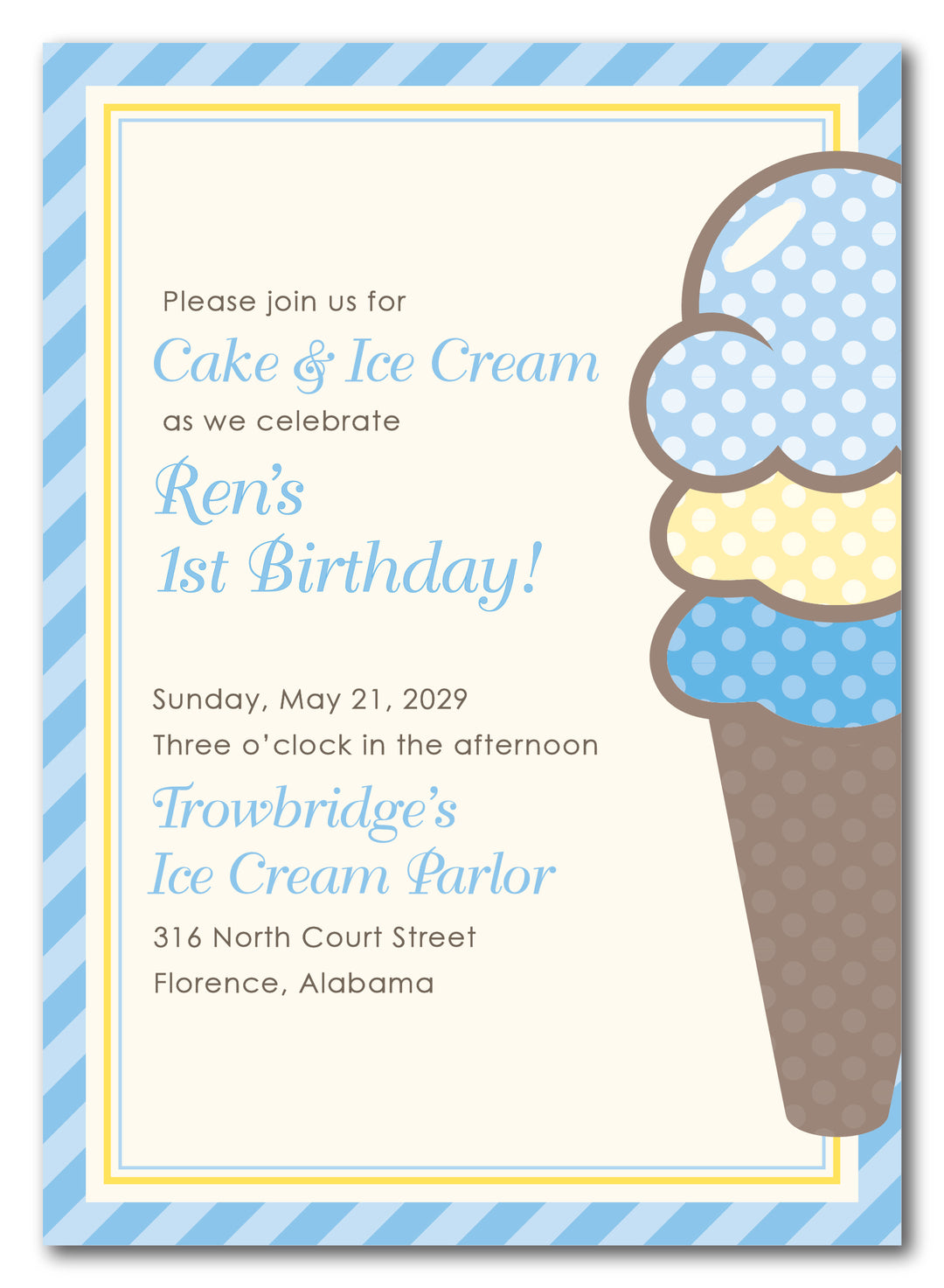 The Ice Cream Birthday Party Invitation