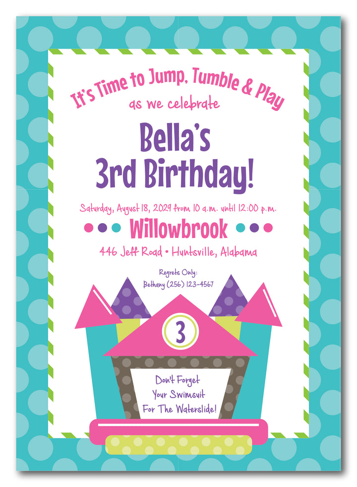 The Jump House III Birthday Party Invitation