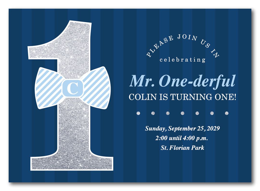 The Mr. Onederful Birthday Party Invitation