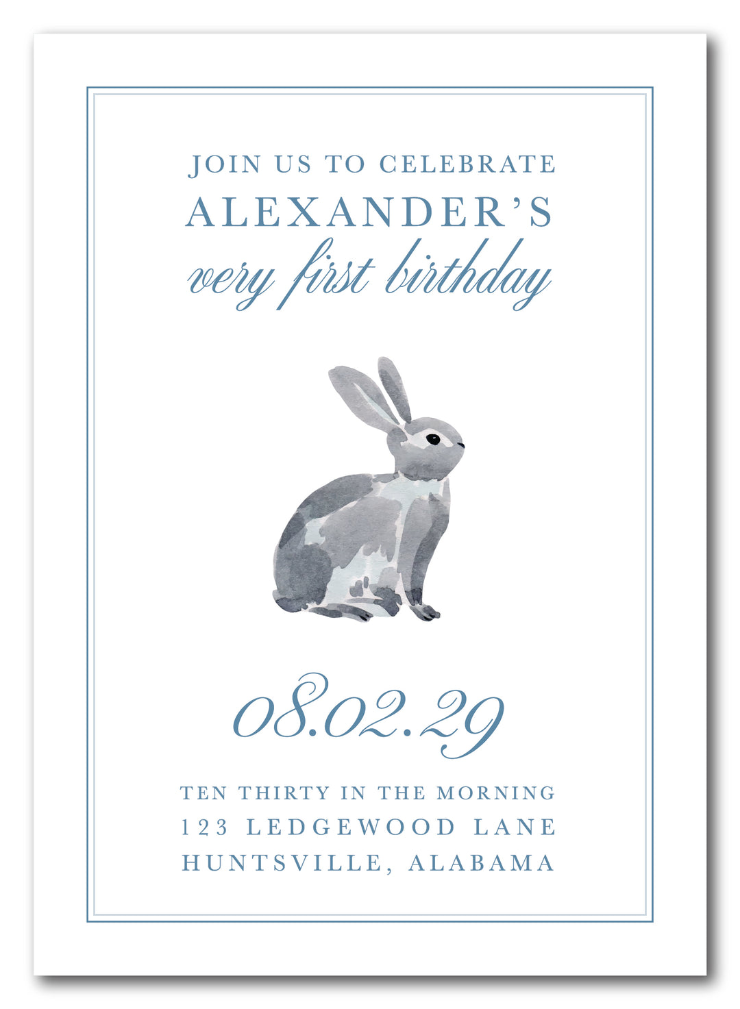 The Rabbit Birthday Party Invitation