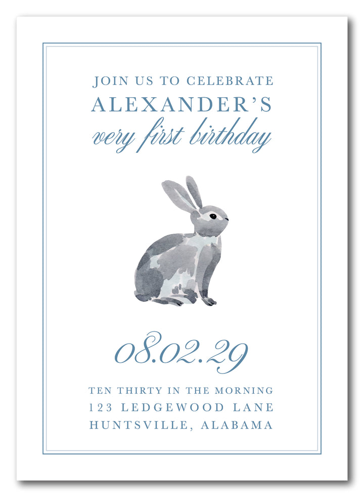 The Rabbit Birthday Party Invitation