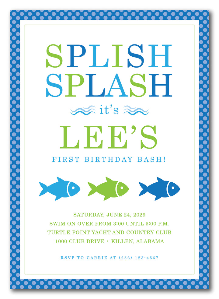 The Splish Splash Birthday Party Invitation