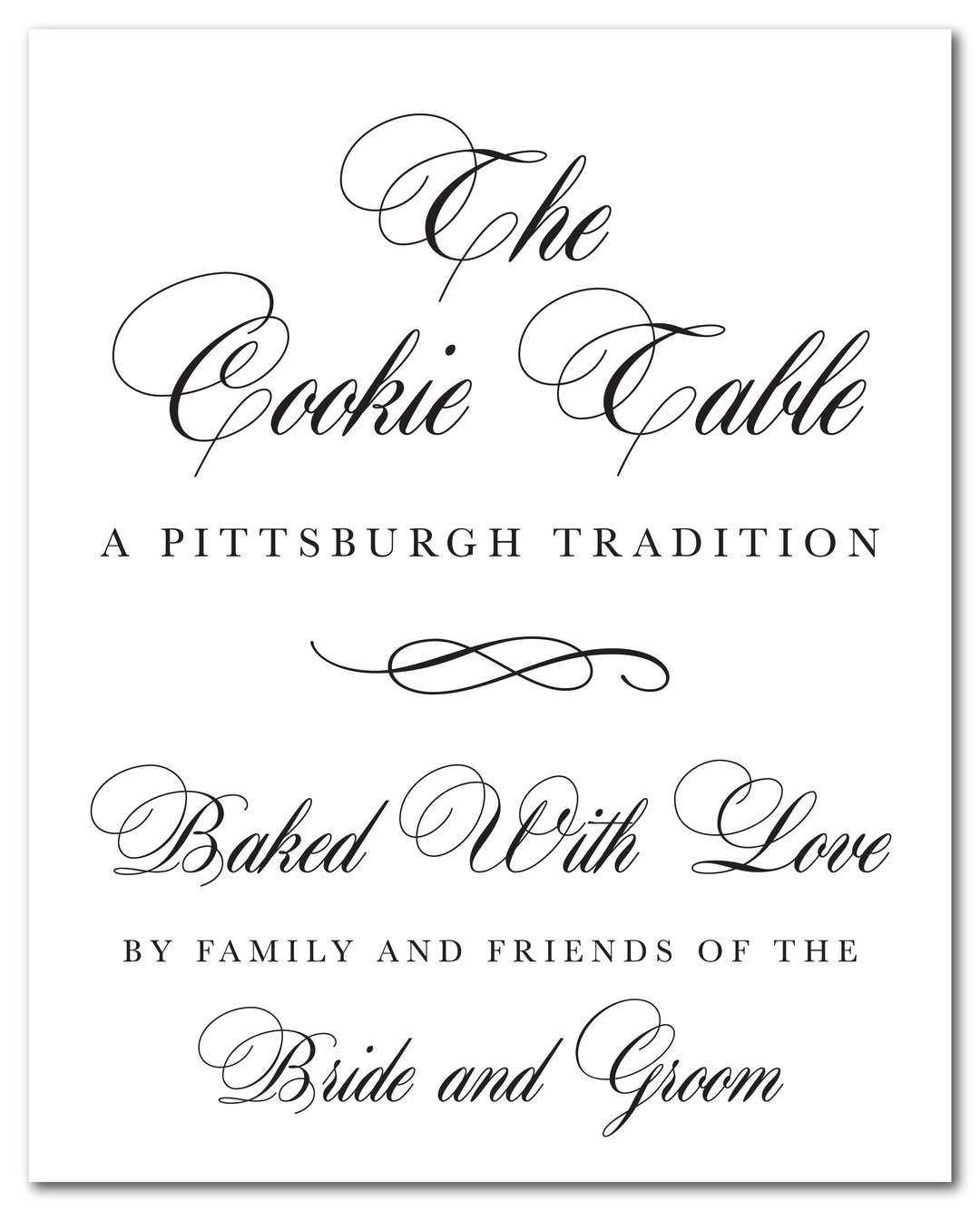 The Crystal Cookie Table Sign