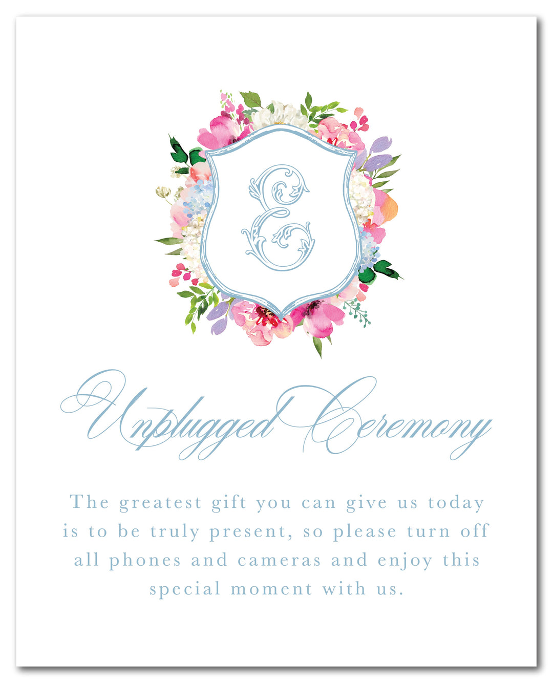 The Emma Unplugged Ceremony Sign