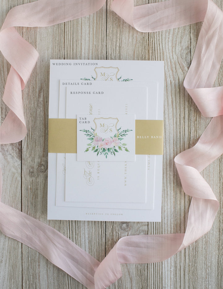 The Script Initials Wedding Tab Card