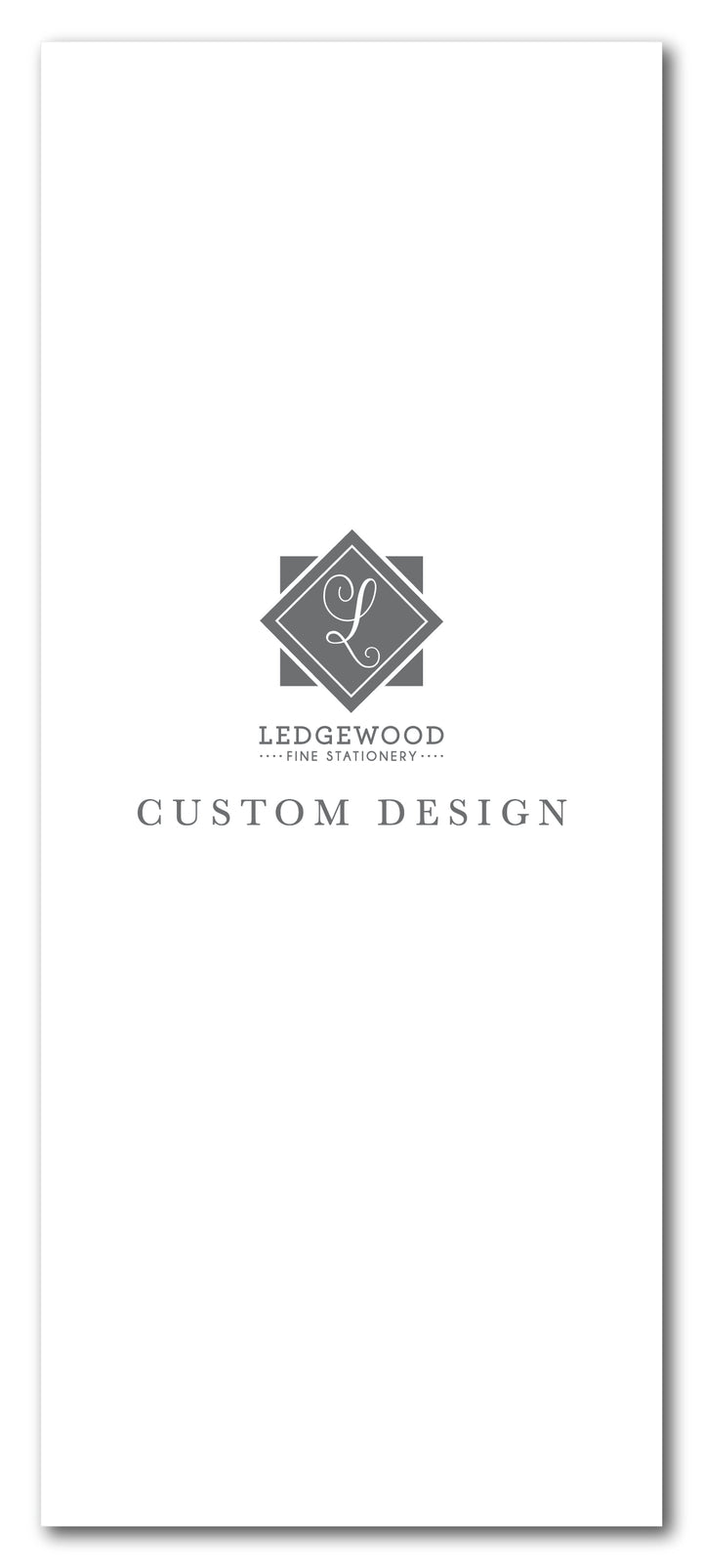 Custom Design Tall/Narrow Thank You Place Setting Card