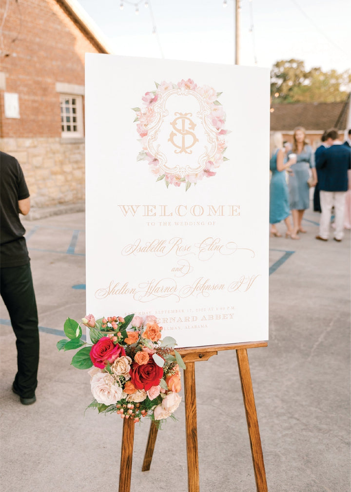The Walker Rehearsal Dinner Welcome Sign