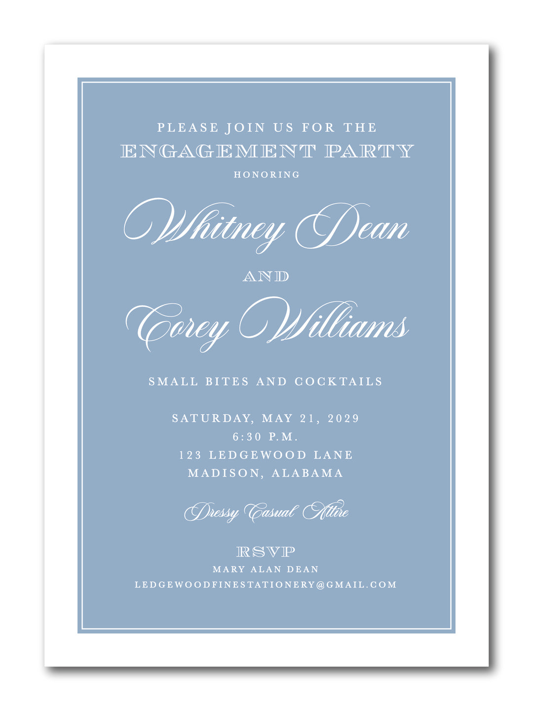 The Whitney Engagement Party Invitation
